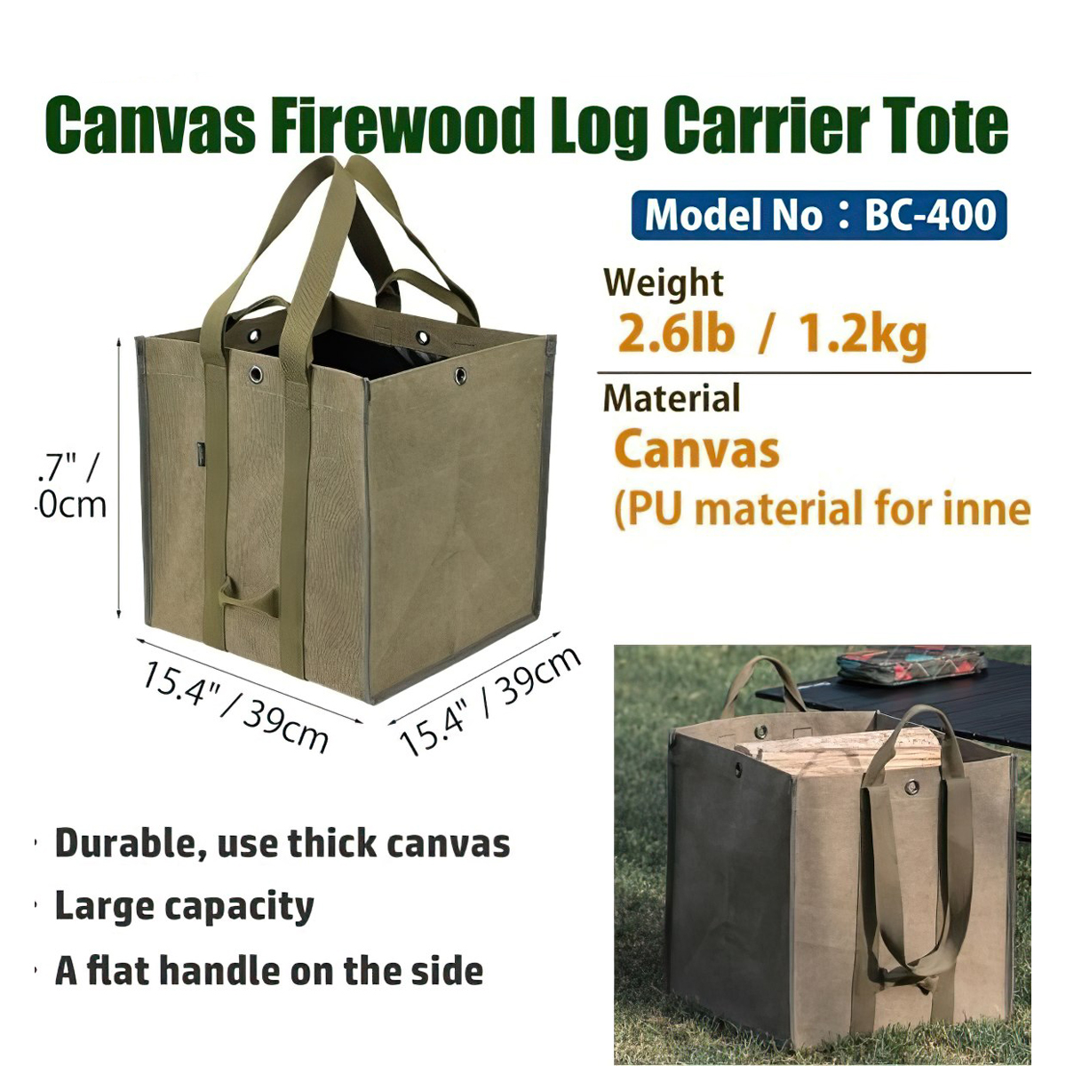 Campingmoon BC-400 Túi Đựng Củi Cắm Trại