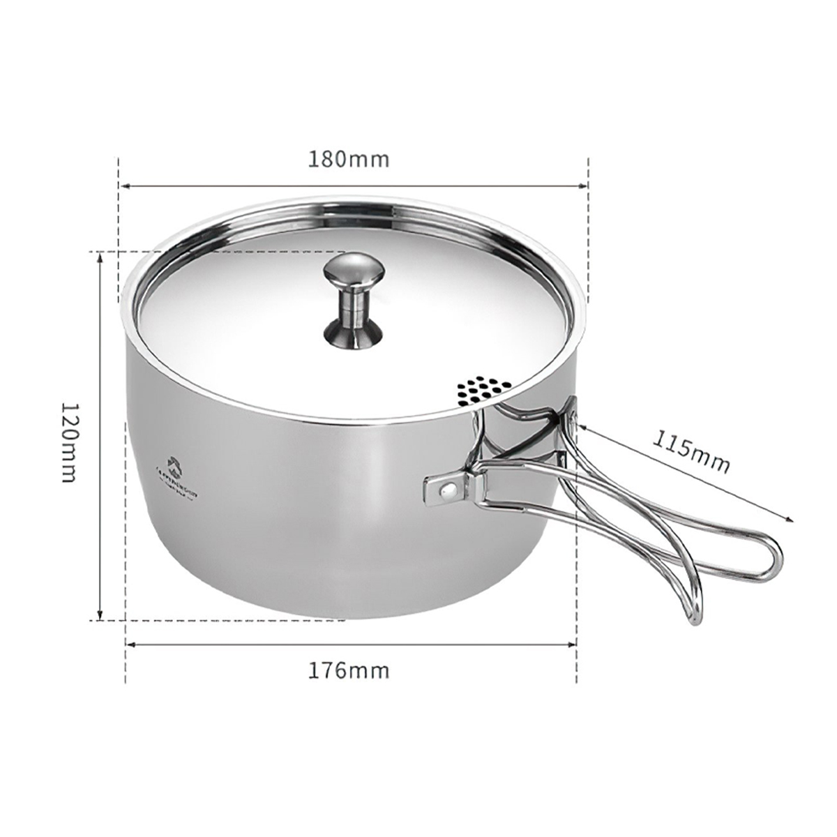 Campingmoon CC-18 Nồi Nấu Súp Thép Không Gỉ 3 Lớp (2 Lít)