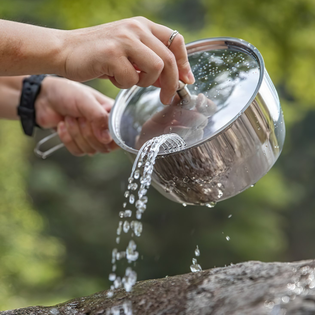 Campingmoon CC-18 Nồi Nấu Súp Thép Không Gỉ 3 Lớp (2 Lít)