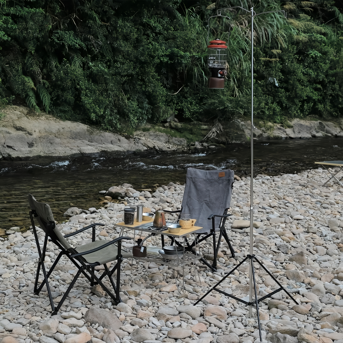 Campingmoon D-243 Cây Treo Đèn Dã Ngoại Cắm Trại 2 trong 1 ( có cọc đất + chân )