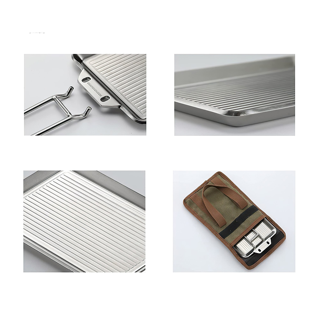 Campingmoon DO-21 Chảo Chiên Bằng Thép Không Gỉ Cắm Trại