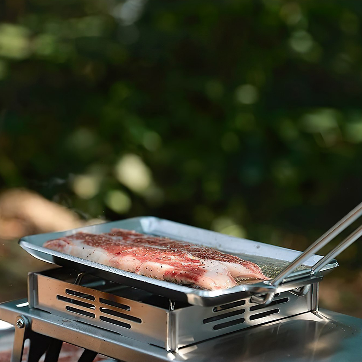 Campingmoon DO-21 Chảo Chiên Bằng Thép Không Gỉ Cắm Trại