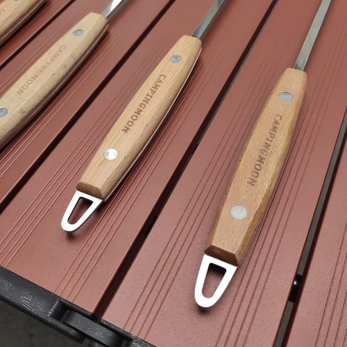 Campingmoon K480 Bộ Xiên Nướng BBQ (Bộ 08 Cái)