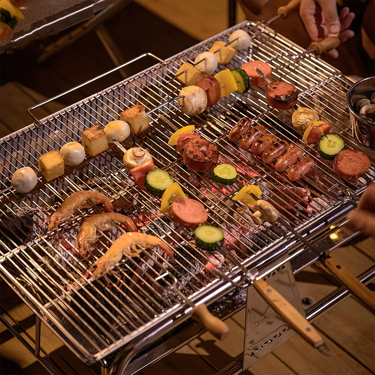 Campingmoon K480 Bộ Xiên Nướng BBQ (Bộ 08 Cái)