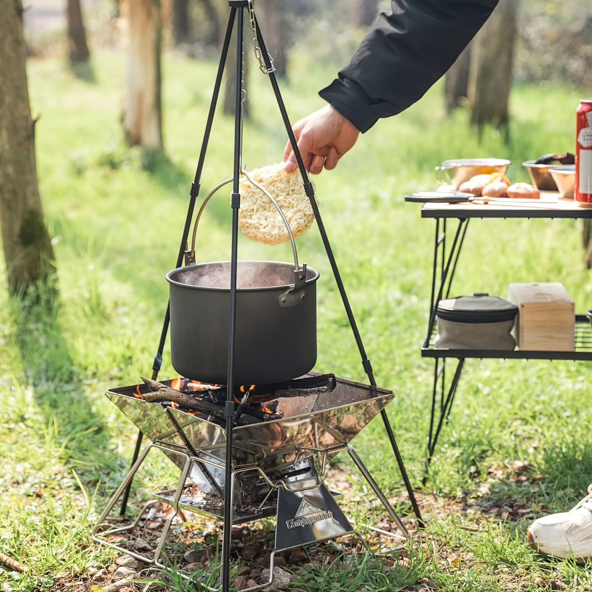 Campingmoon MC-230 (4 Lít) Nồi Treo Bằng Nhôm Dã Ngoại