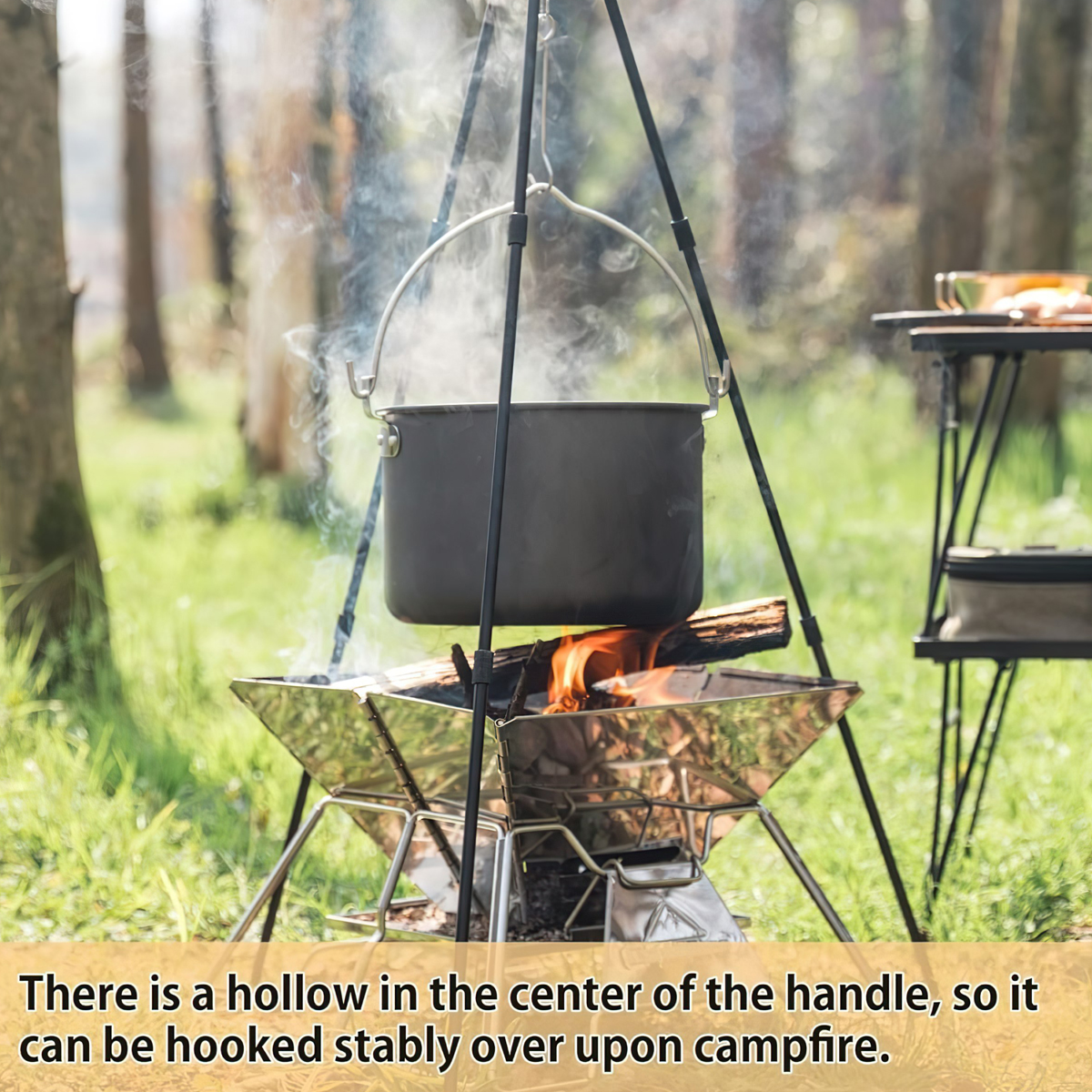 Campingmoon MC-230 (4 Lít) Nồi Treo Bằng Nhôm Dã Ngoại