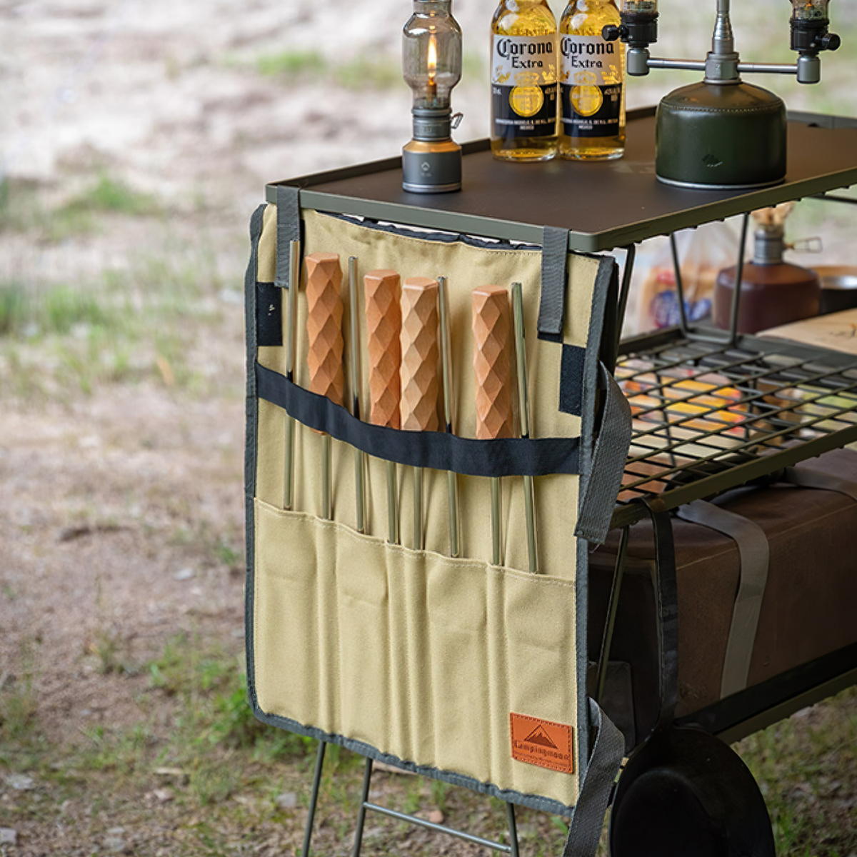 Campingmoon MK-4 Bộ Xiên Nướng BBQ (Bộ 04 Cái)