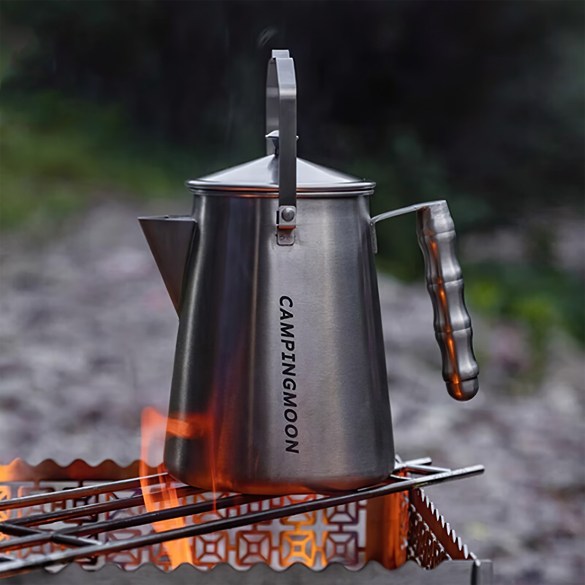 Campingmoon SW-6 BKSW-6 Ấm Đun Nước Bằng Thép Không Gỉ (1,5 Lít)