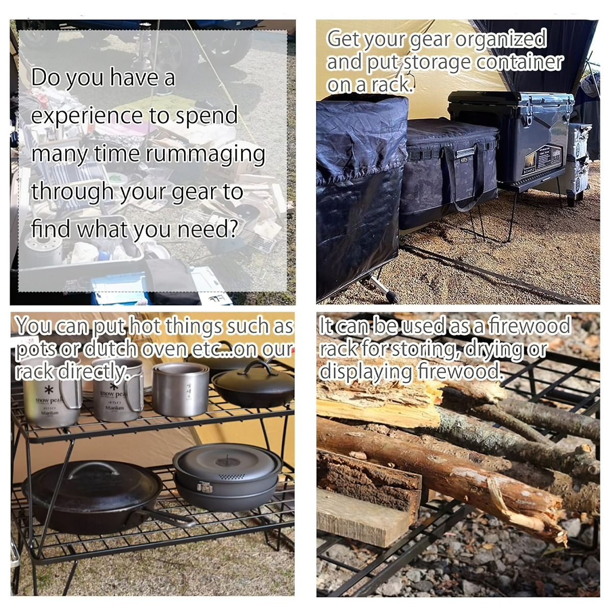 Campingmoon T-230A-2T Kệ Đôi Inox Để Đồ Dã Ngoại