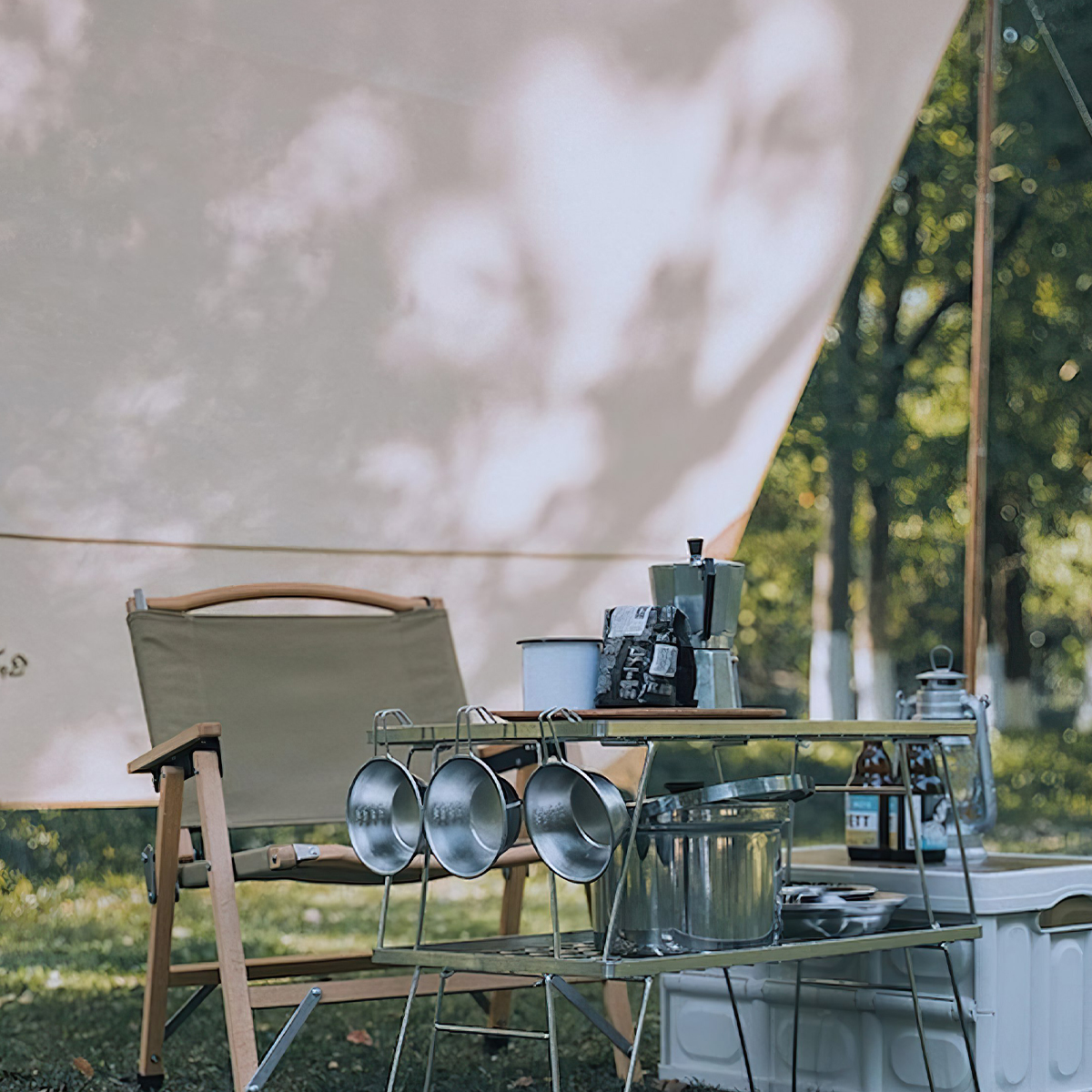 Campingmoon T-230A-2T Kệ Đôi Inox Để Đồ Dã Ngoại