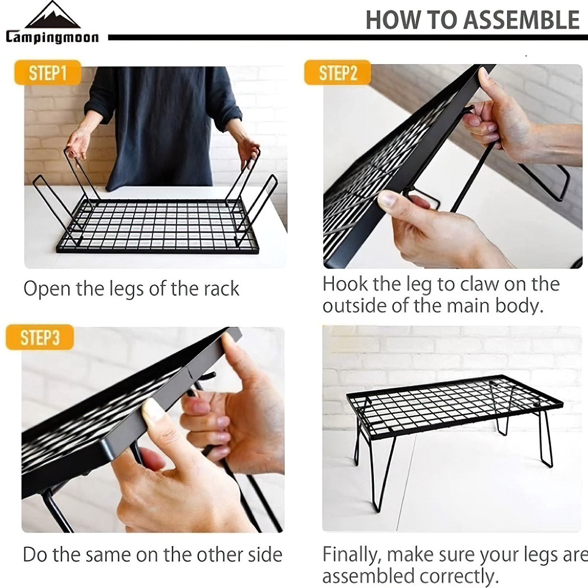 Campingmoon T-230A Kệ Inox Để Đồ Dã Ngoại