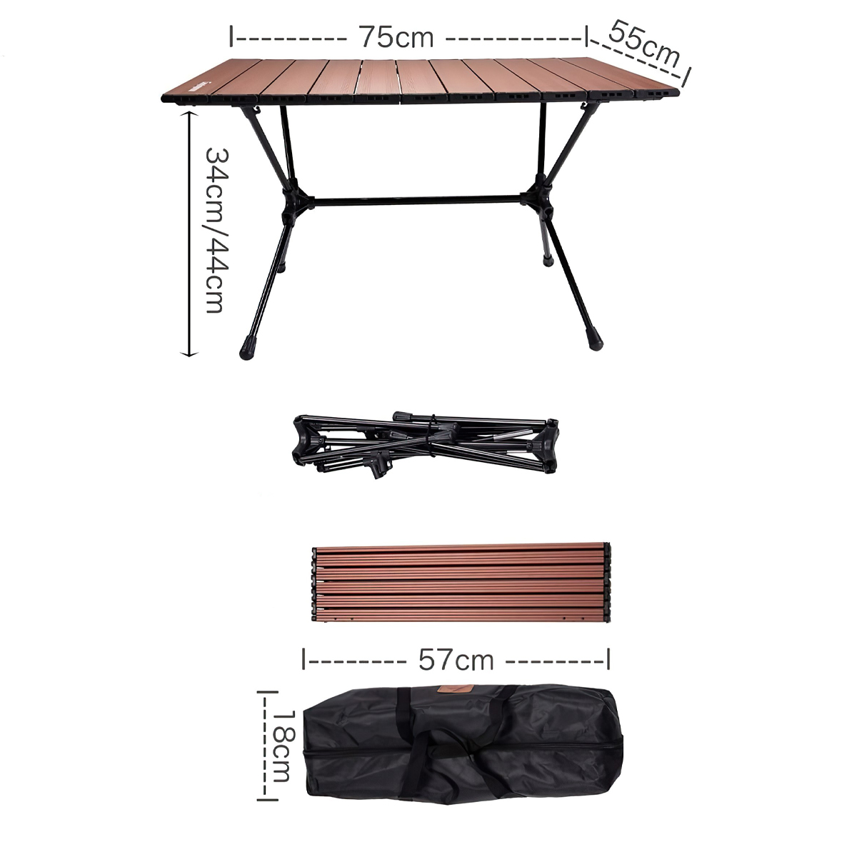 Campingmoon T-520 Bàn Nhôm Gấp Gọn Dã Ngoại