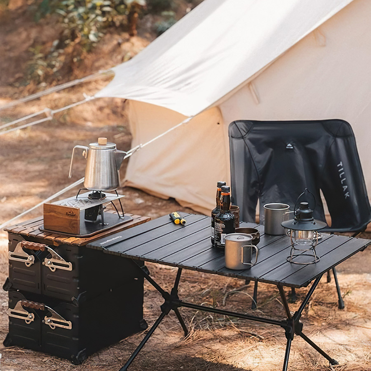 Campingmoon T-520 Bàn Nhôm Gấp Gọn Dã Ngoại