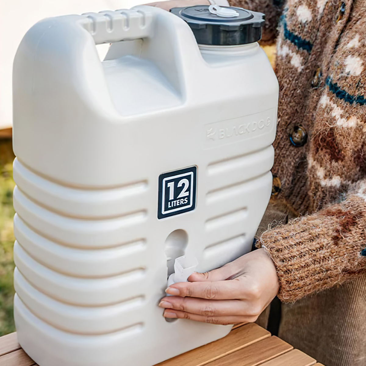 Can Đựng Nước Cắm Traị Du Lịch Có Vòi 12L Blackdog Pe Water Bucket