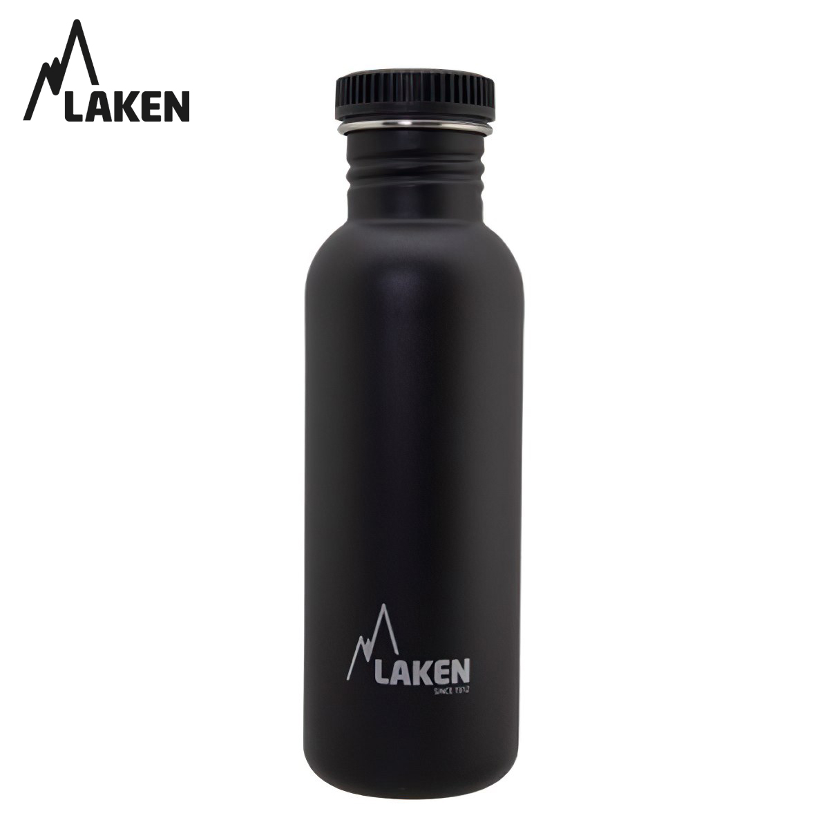 Chai Nước Inox Cắm Trại Laken Basic Steel 0.75L Nắp Nhựa