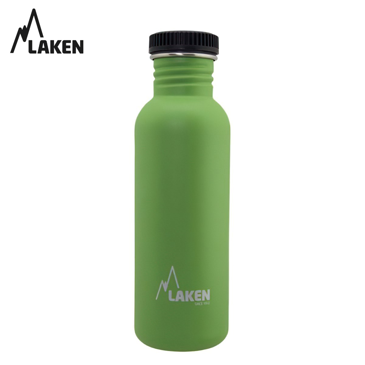 Chai Nước Inox Cắm Trại Laken Basic Steel 0.75L Nắp Nhựa