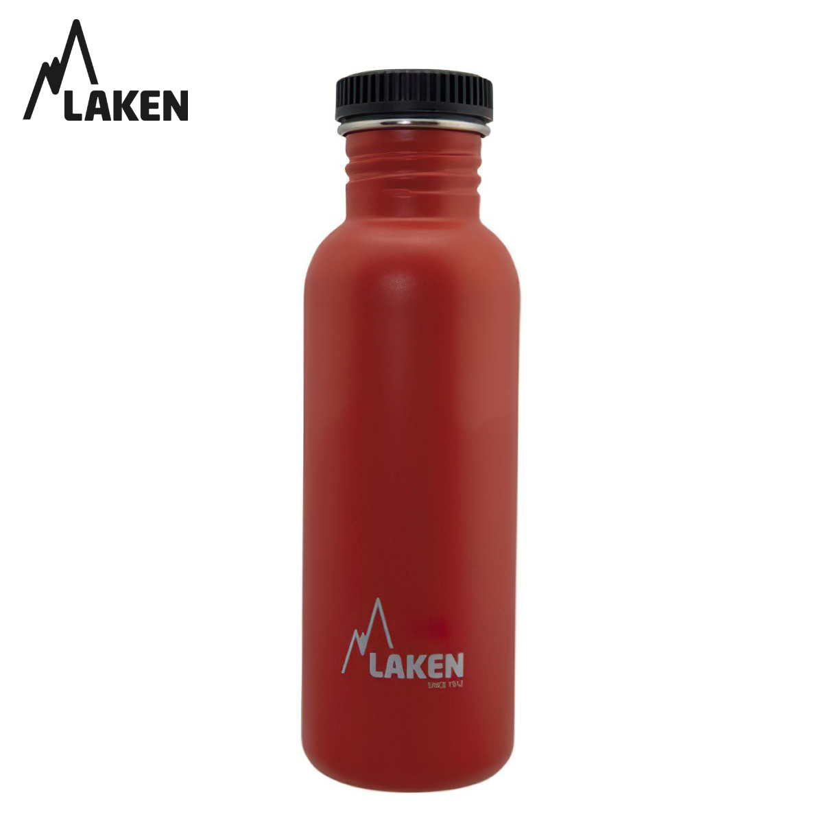 Chai Nước Inox Cắm Trại Laken Basic Steel 0.75L Nắp Nhựa