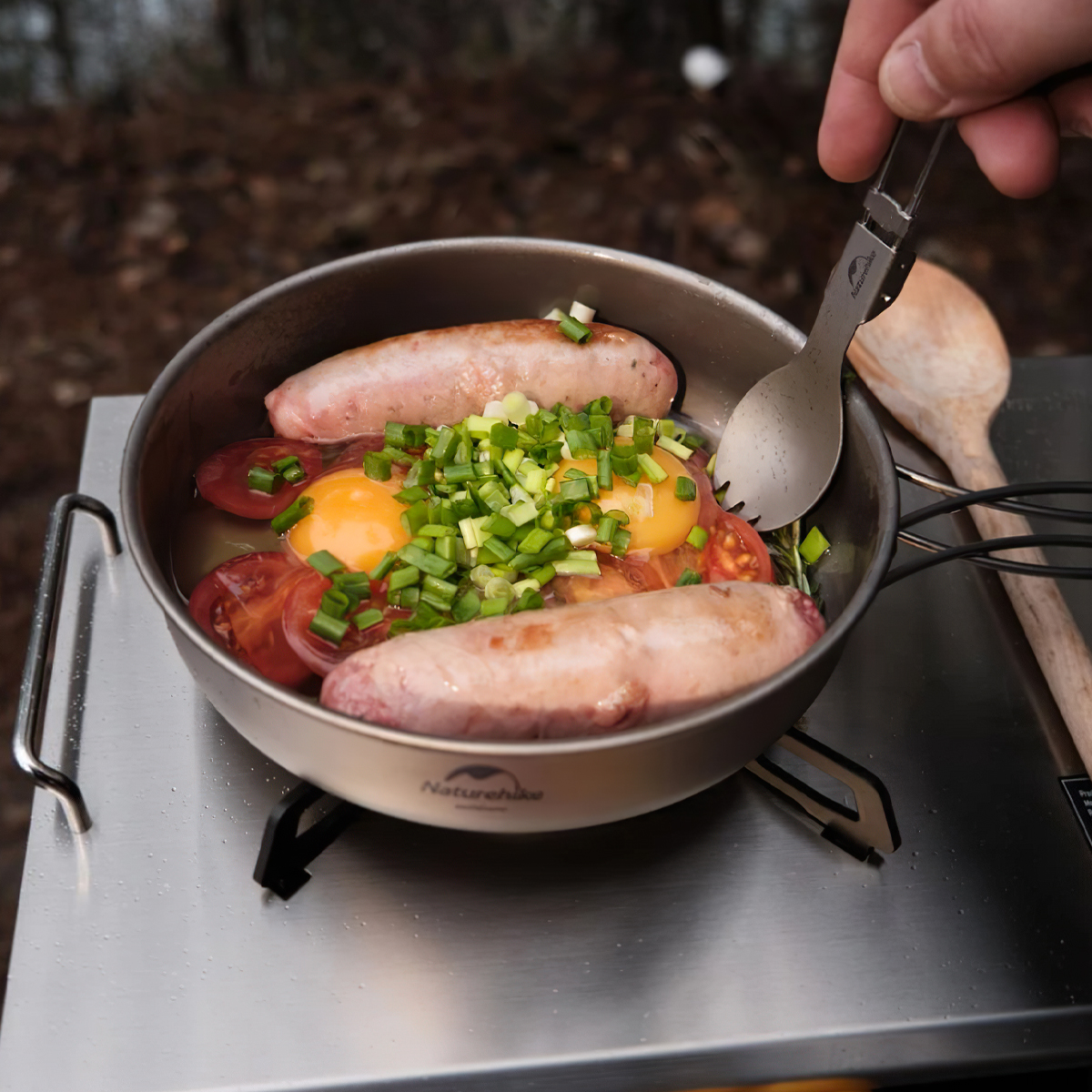 Naturehike Chảo Cắm Trại Titanium 17cm TJP01 NH18T010-A