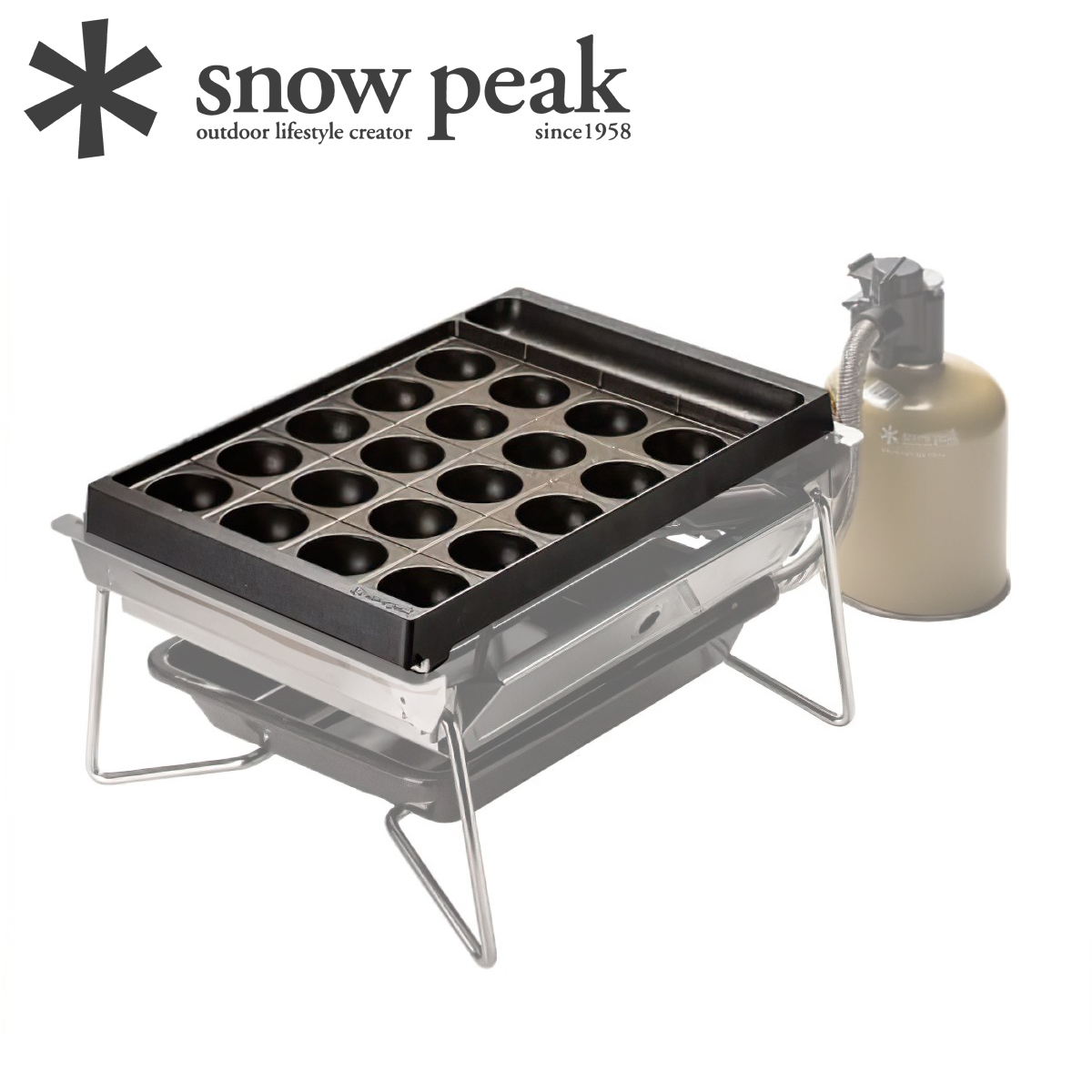 Chảo Làm Bánh Cắm Trại Du Lịch Snowpeak Seppou-En Tako-Yaki Plate
