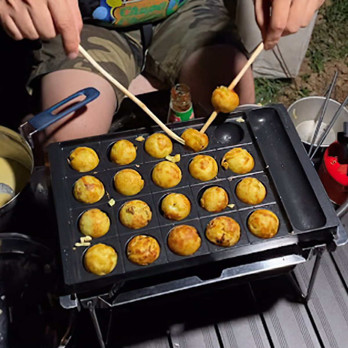 Chảo Làm Bánh Cắm Trại Du Lịch Snowpeak Seppou-En Tako-Yaki Plate