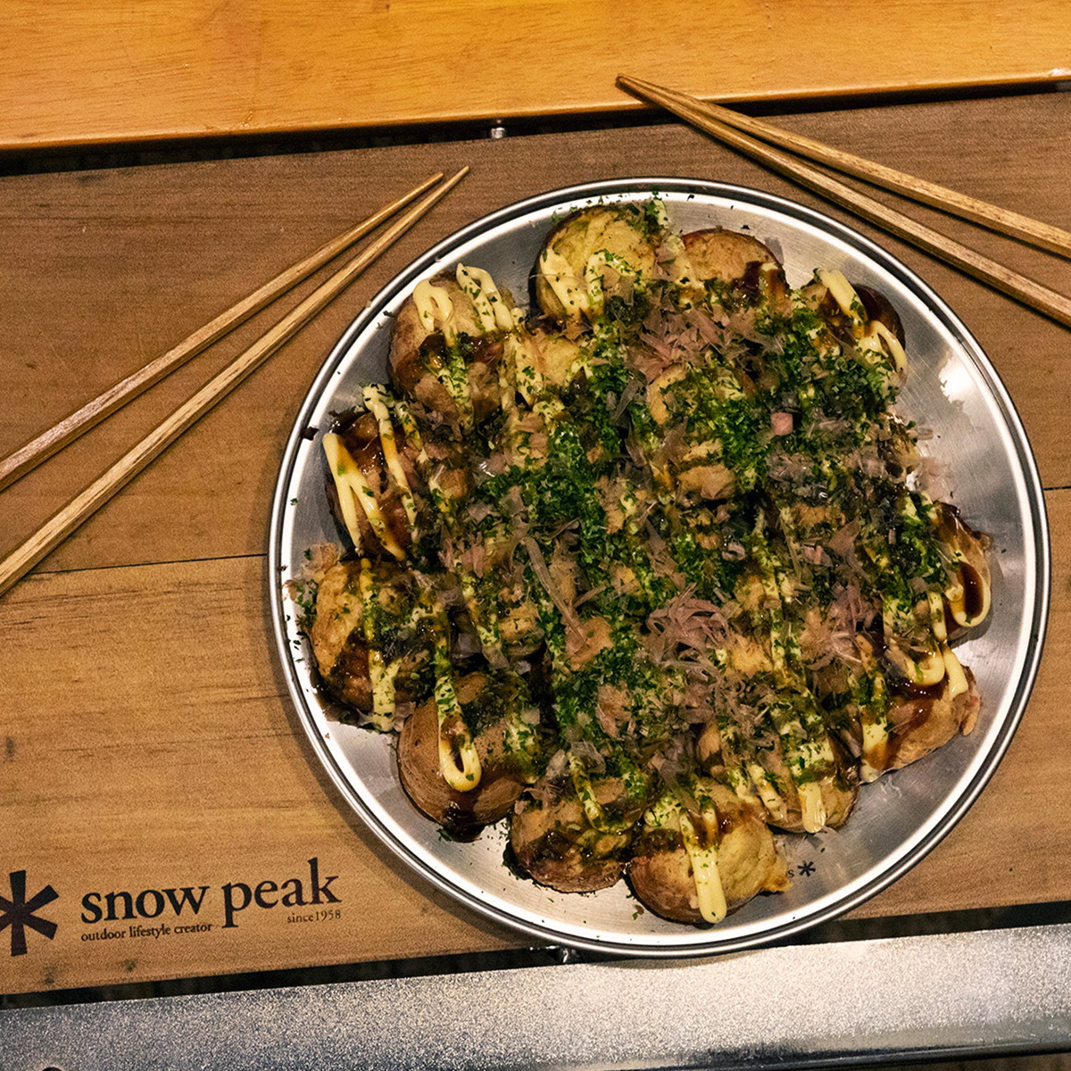 Chảo Làm Bánh Cắm Trại Du Lịch Snowpeak Seppou-En Tako-Yaki Plate