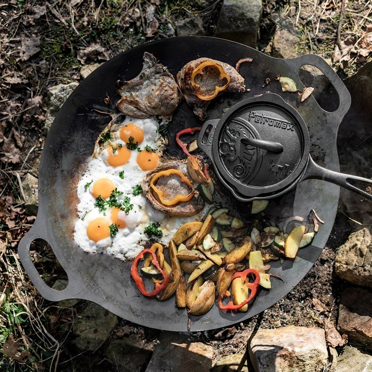 Petromax Chảo Sắt Cắm Trại Griddle And Fire Bowl FS56