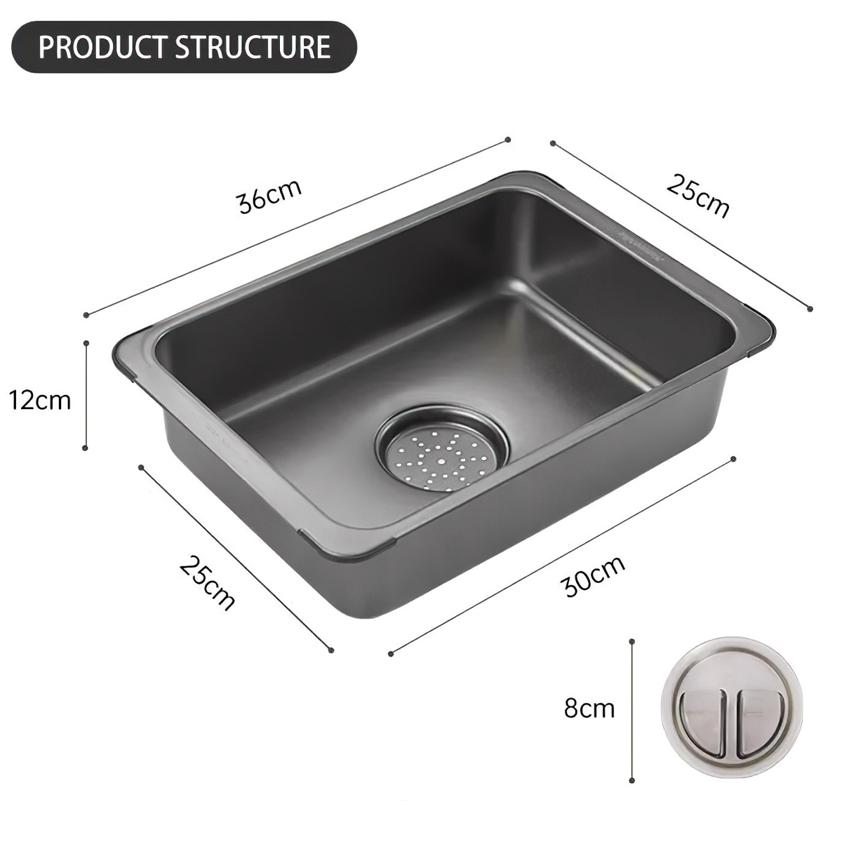 Chậu Rửa Bát Inox Dùng Kết Hợp Bàn IGT Cắm Trại NatureHike CNH22SN016