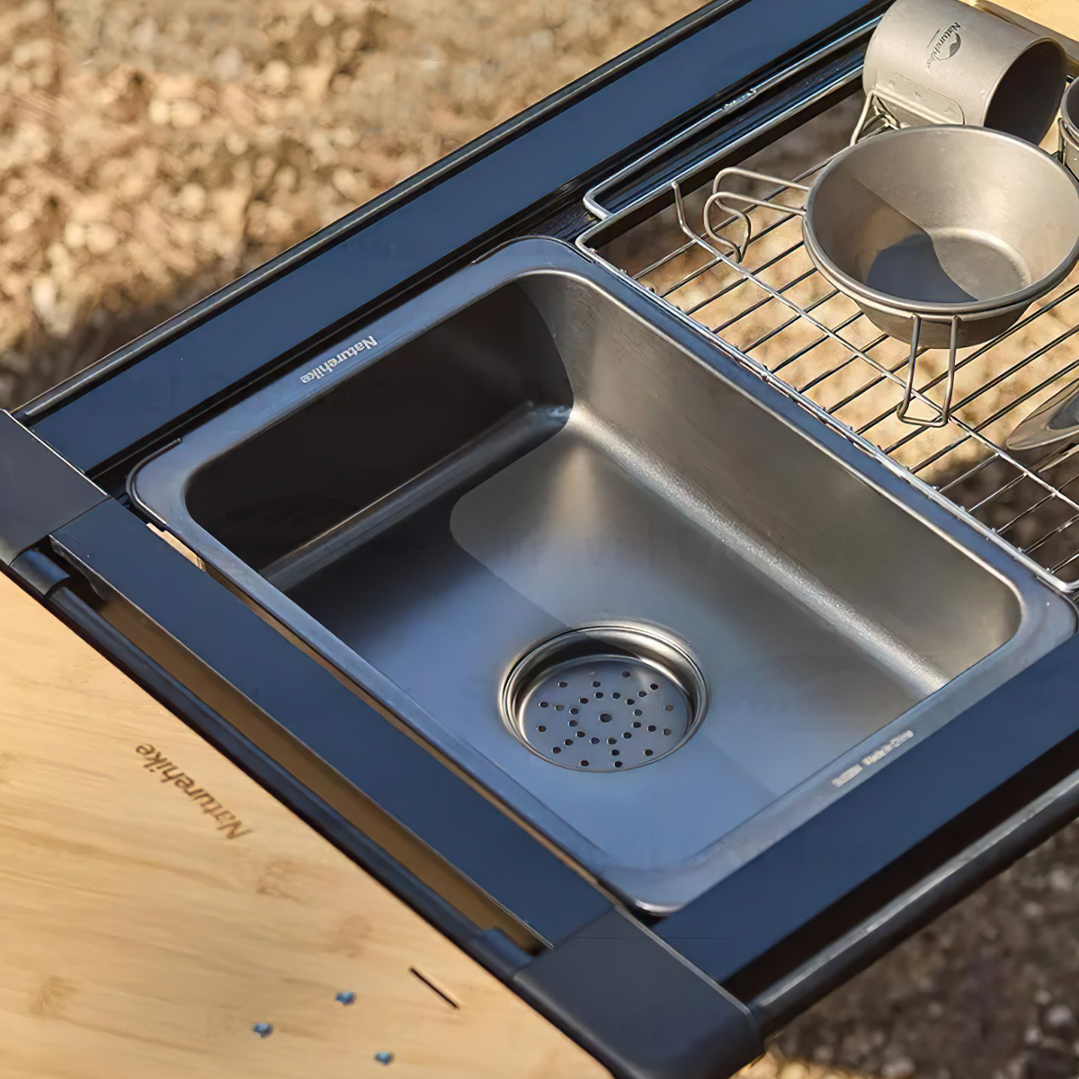 Chậu Rửa Bát Inox Dùng Kết Hợp Bàn IGT Cắm Trại NatureHike CNH22SN016