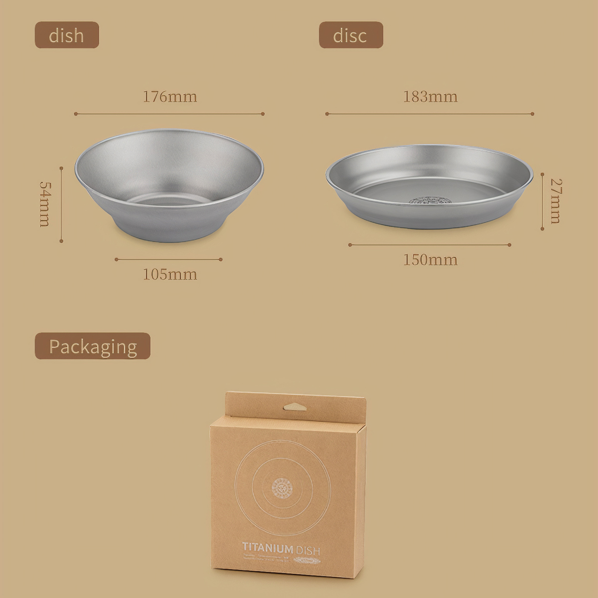 Naturehike Bát Đĩa Cắm Trại Du Lịch TITANIUM – BST Đôn Hoàng