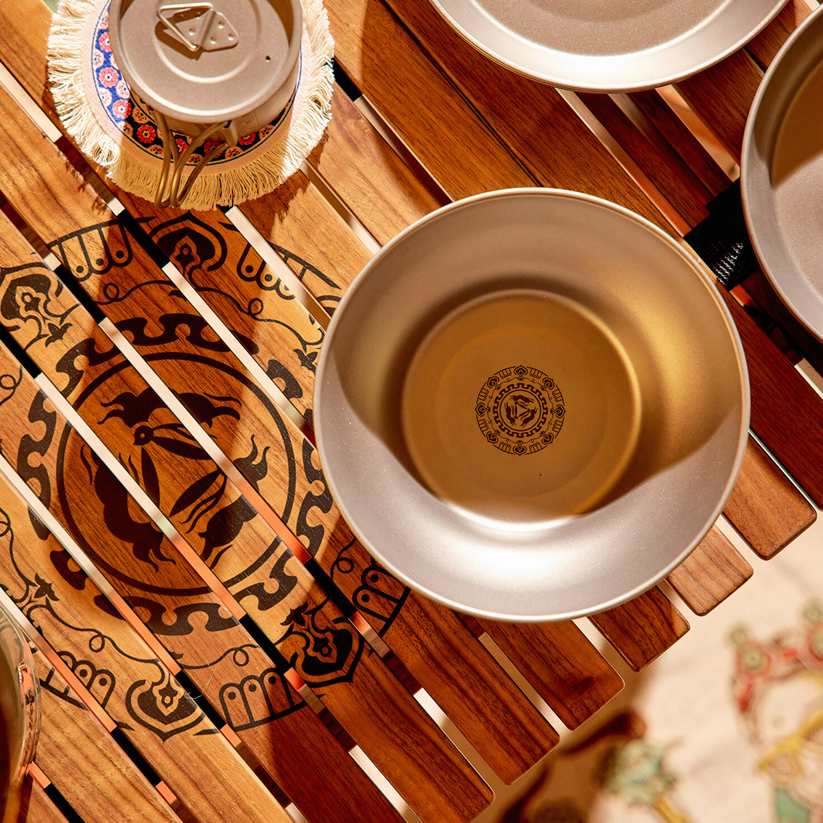 Naturehike Bát Đĩa Cắm Trại Du Lịch TITANIUM – BST Đôn Hoàng