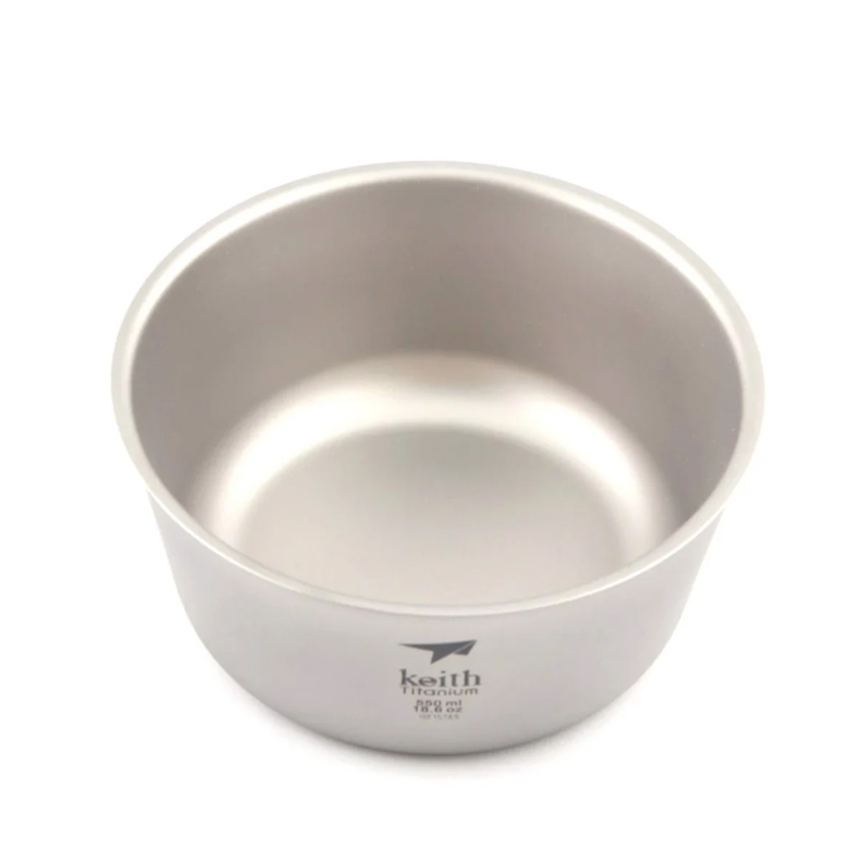 Chén titanium hai lớp Keith nhìn từ trên, thấy rõ lòng chén