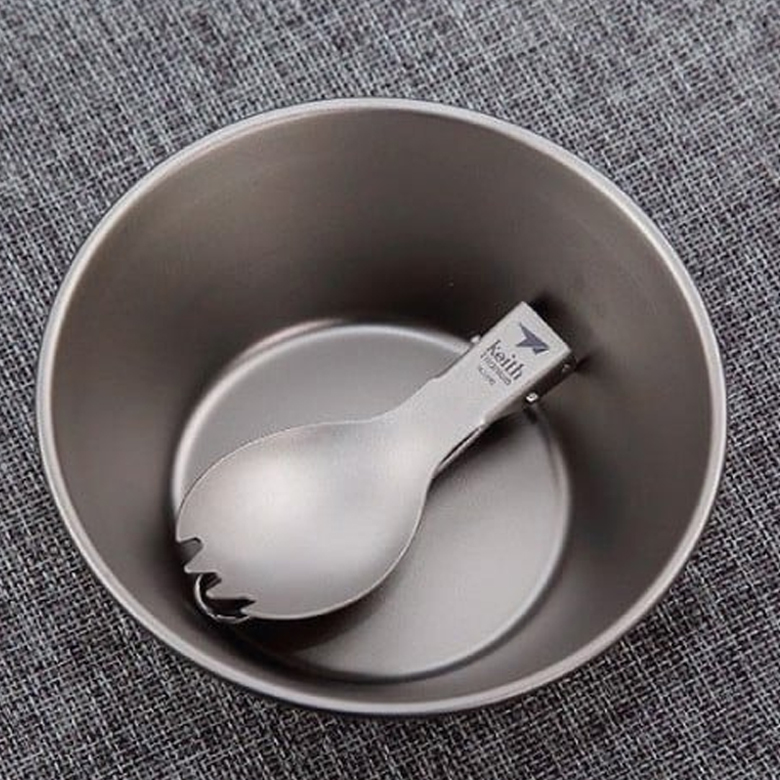 Chén Dã Ngoại Keith Titanium Bowl with Folding Handle