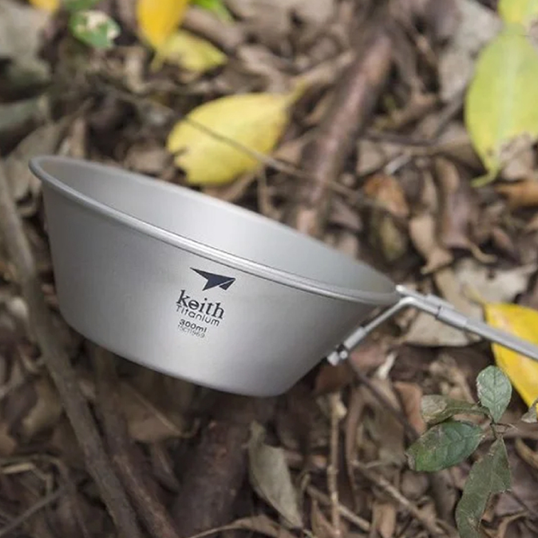 Chén Dã Ngoại Keith Titanium Bowl with Folding Handle