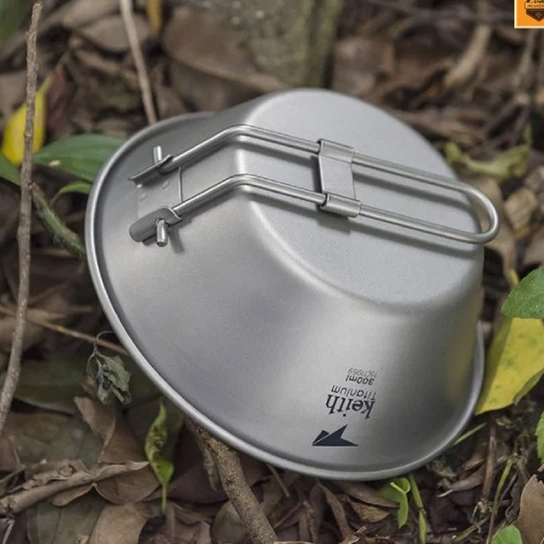 Chén Dã Ngoại Keith Titanium Bowl with Folding Handle