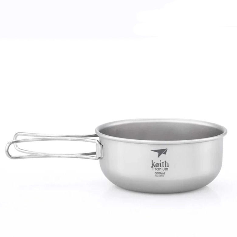 Chén Keith Titanium Single-Wall Bowl with Folding Handle