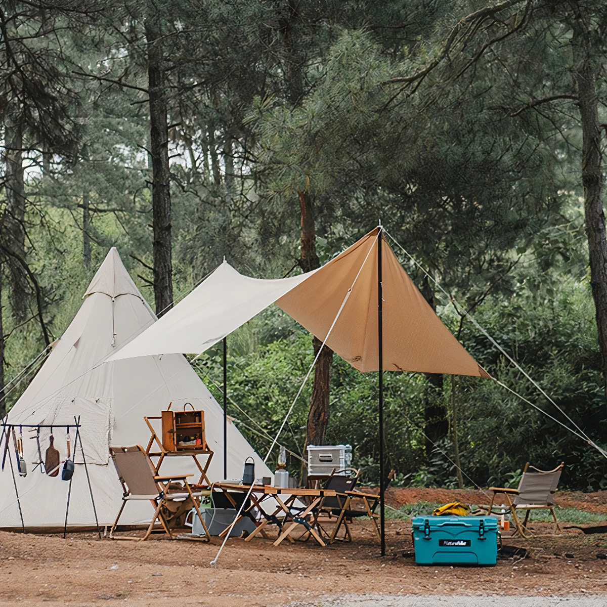 Naturehike Gậy Chống Tăng Có Giá Treo Đèn (1 cây gồm 4 khúc)