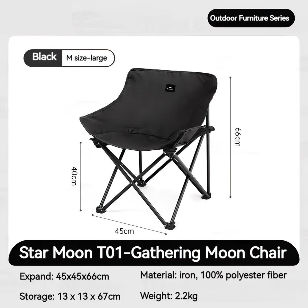 Naturehike Ghế Xếp Gấp Gọn Cắm Trại T01 CNH23JU13002