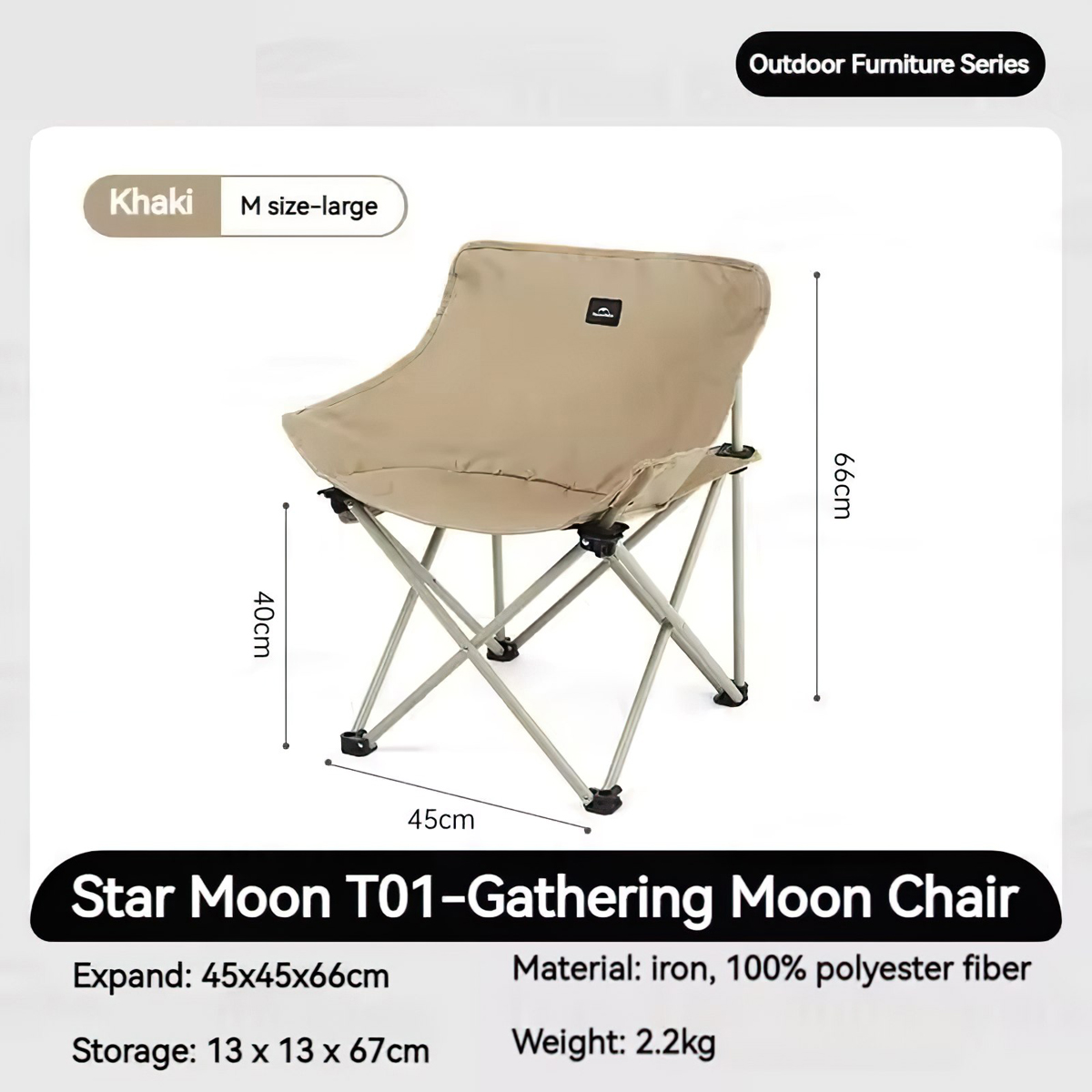 Naturehike Ghế Xếp Gấp Gọn Cắm Trại T01 CNH23JU13002