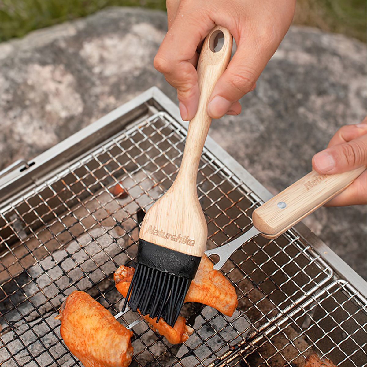 Naturehike Cọ Quét Thịt Nướng Cắm trại BBQ Silicone BBQ Brush