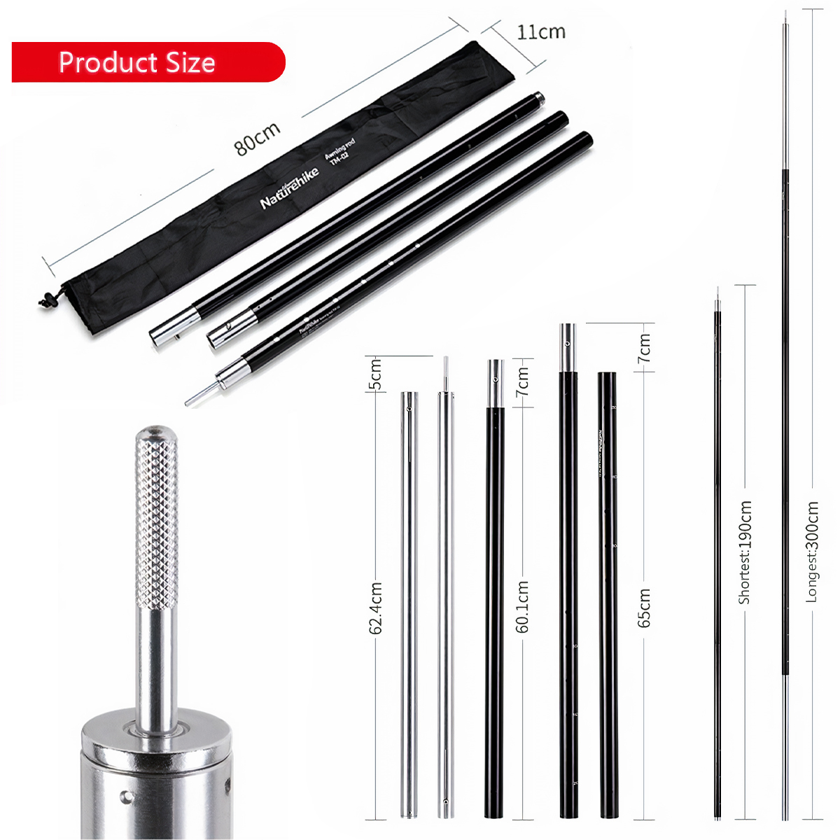 Naturehike Cọc Căng Bạt – Chống Tăng Hợp Kim Nhôm