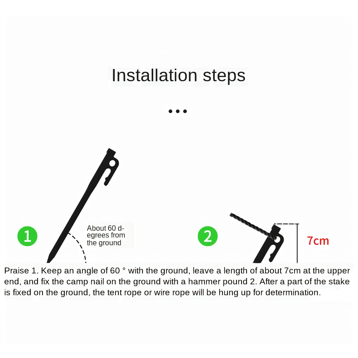NatureHike Cọc Dựng Lều Cắm Trại Chính Hãng