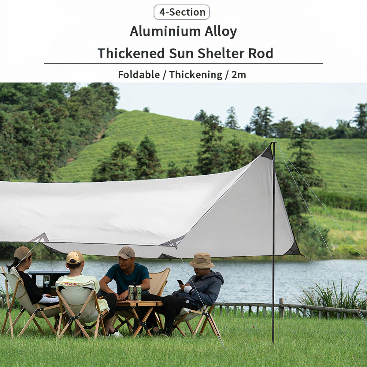 Naturehike Cọc Lều Tăng Glamping Cao 2 Mét