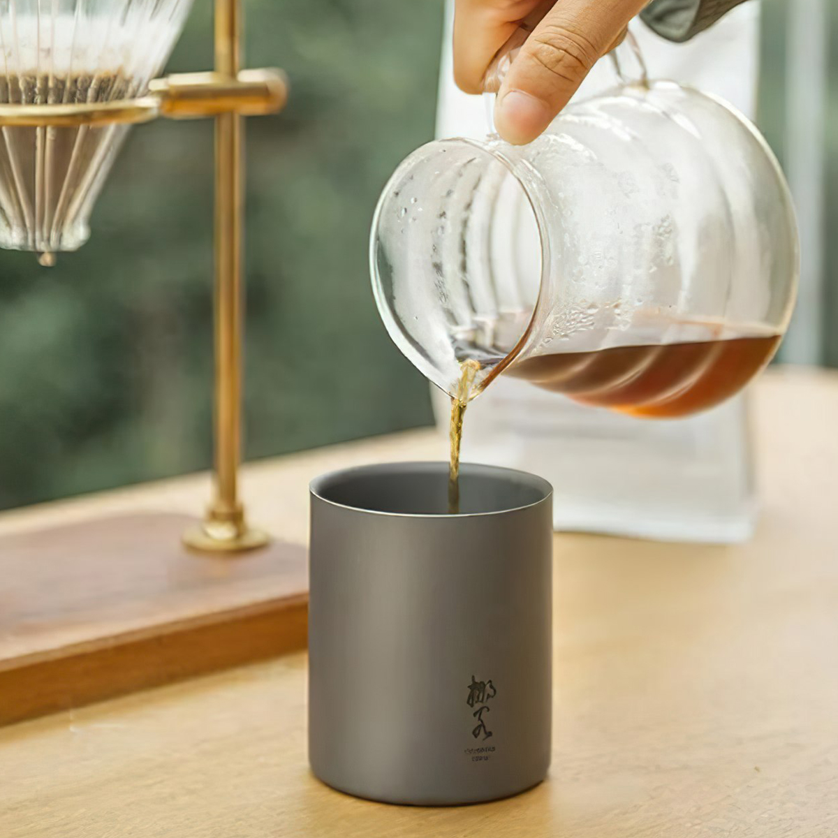 Naturehike NH20CJ019 Cốc Titanium Cốc 2 Lớp Cắm Trại