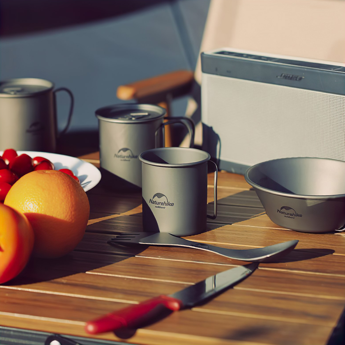 Cốc Titanium Dùng Đi Dã Ngoại, Cắm Trại Naturehike