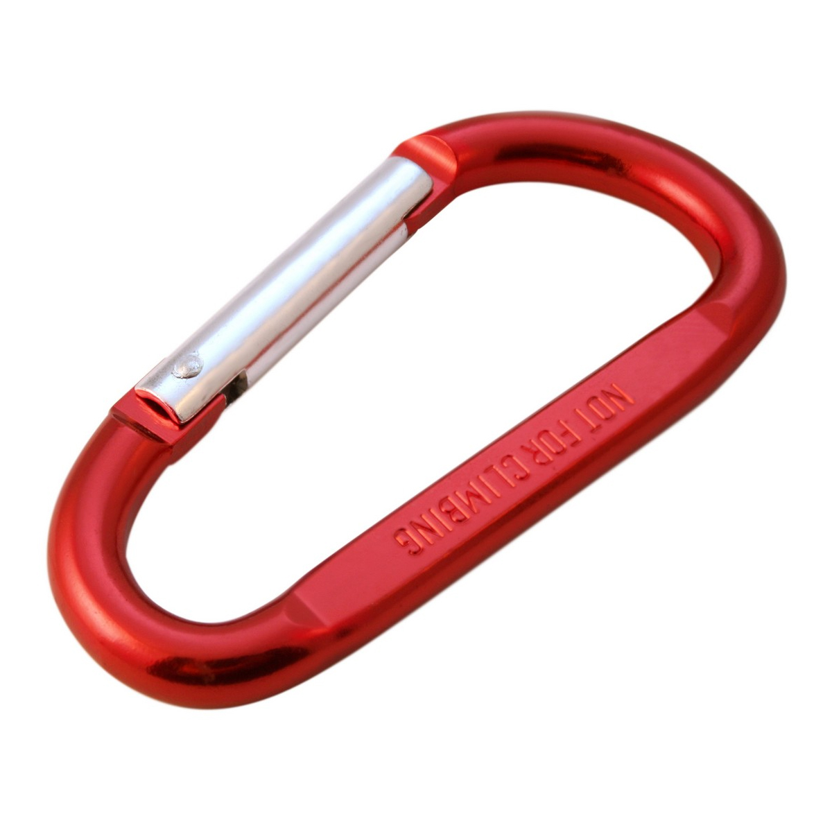 Móc khóa carabiner Coghlans 8mm màu đỏ, chụp cận cảnh