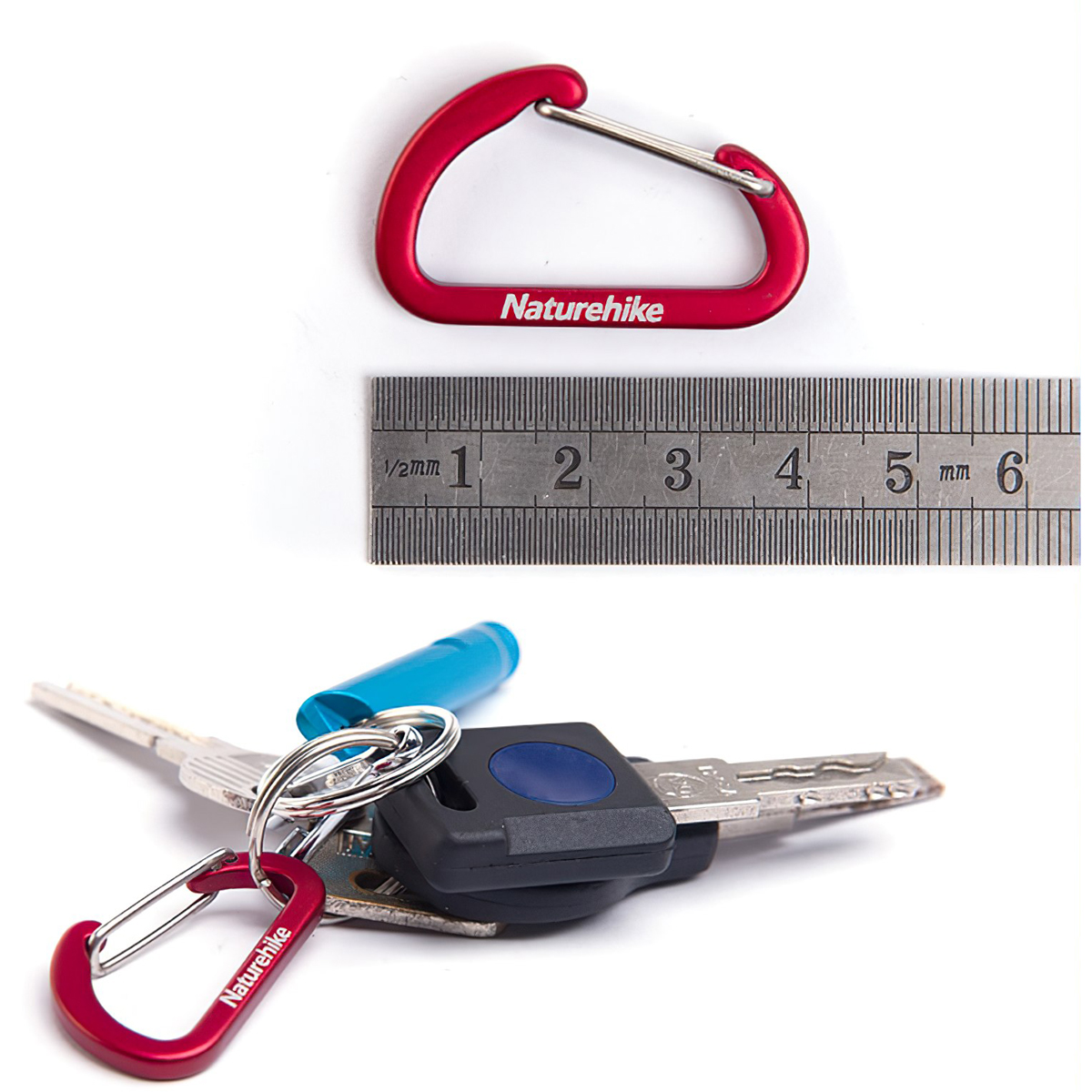 Combo 2 Móc Khóa Mini Cắm Trại Naturehike 4cm D-Shaped Mini Carabiner 4Cm