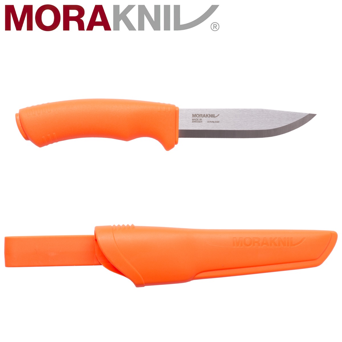 Dao Cắm Trại Morakniv Bushcraft Stainless Steel Hi-Vis Orange