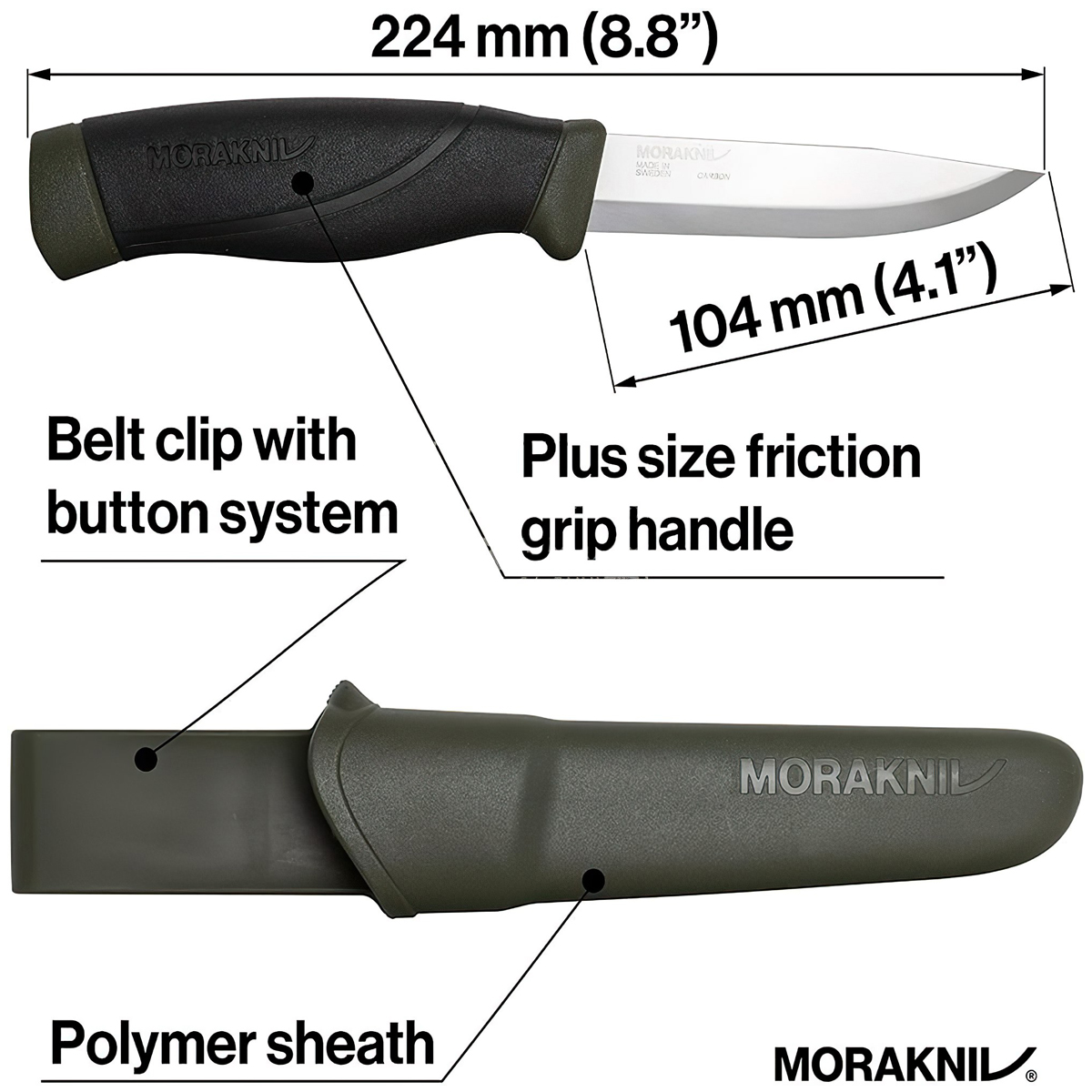 Dao Morakniv Companion MG Carbon Steel