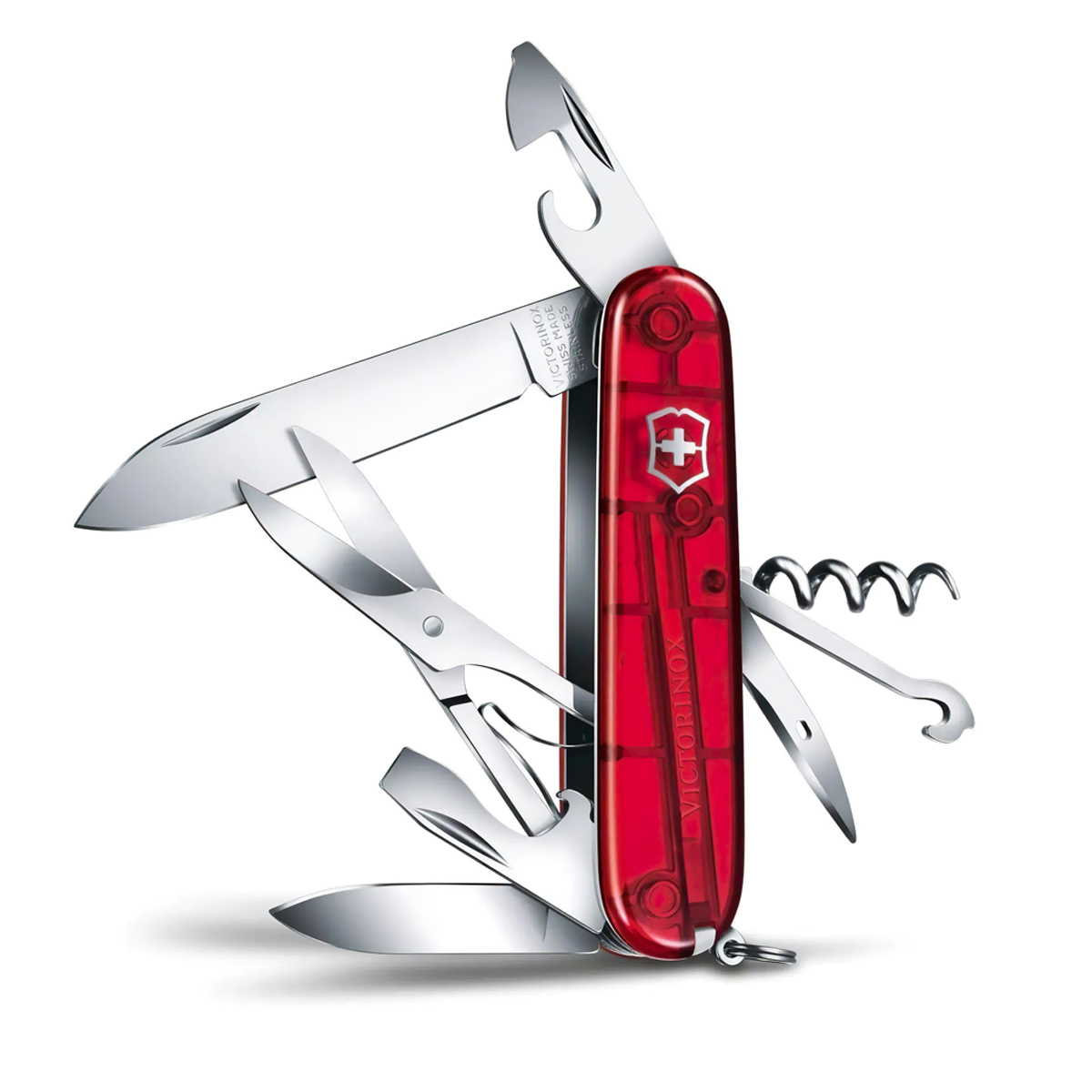 Dao Xếp Cắm Trại Đa Năng Victorinox Climber Trans 91mm