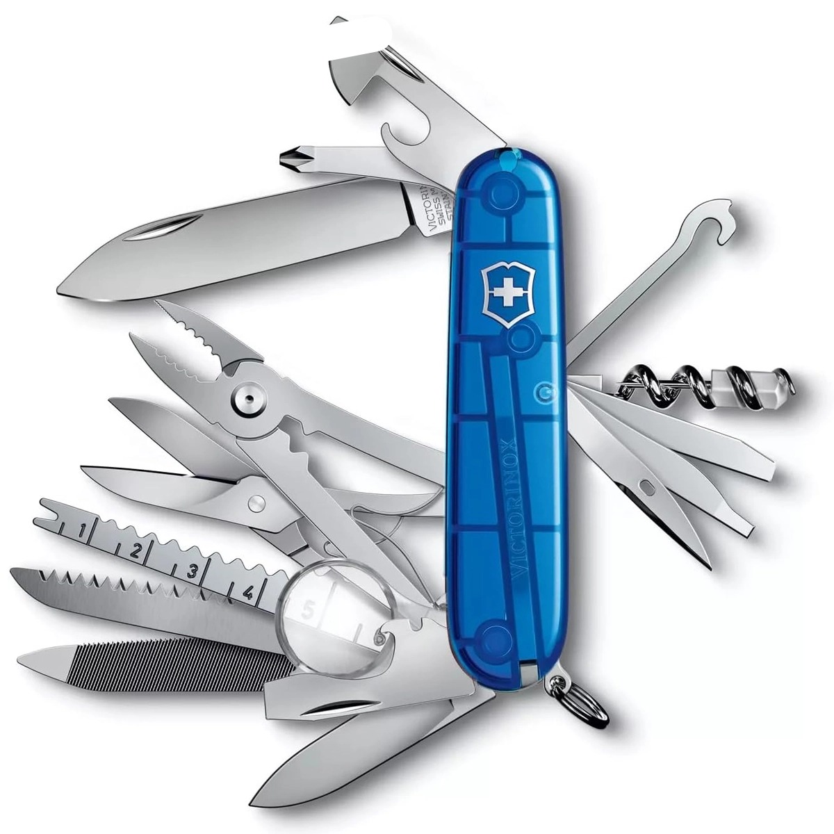 Victorinox Swiss Champ Dao Xếp Cắm Trại Đa Năng 91mm (Sapphire)